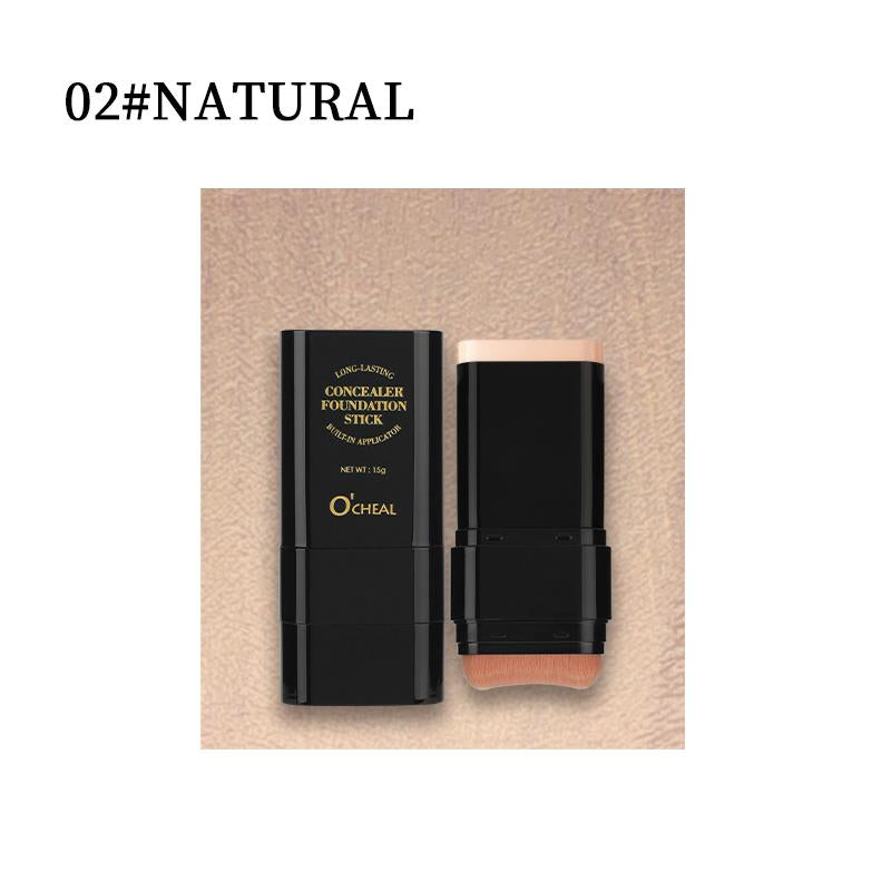 Autumn Freshness Dual-Ended Foundation Stick - 5 Shades, 2-in-1 Concealer & Highlighter for Flawless Skin, Long-Lasting Wear, Ideal Gift for Daily Use