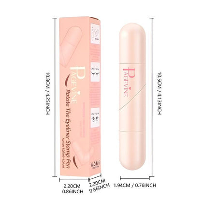 Dual-Head Rotating Eyeliner Stamp Pen - Quick-Dry, Long-Lasting, Smudge-Proof Design for Effortless Cat Eye and Winged Lines - Perfect for Holiday Gifting
