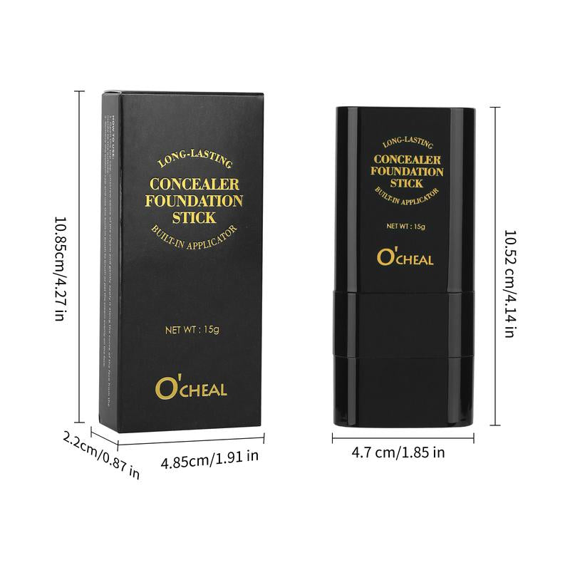O'CHEAL Dual-Ended Long-Wear Lightweight Foundation and Contour Stick - Brightening Blemish Concealer for Face Contouring