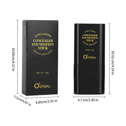 O'CHEAL Dual-Ended Long-Wear Lightweight Foundation and Contour Stick - Brightening Blemish Concealer for Face Contouring