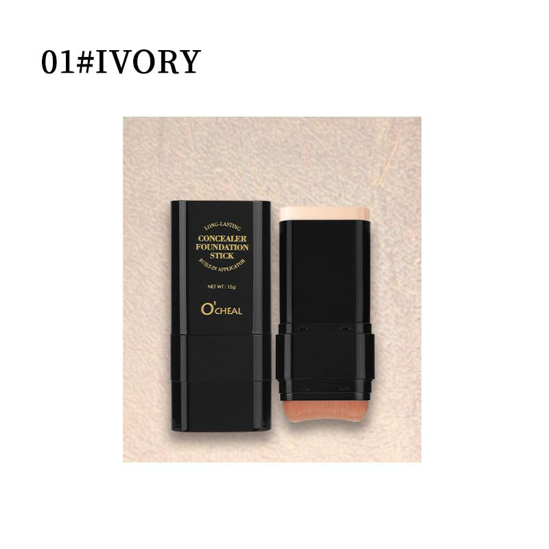 Autumn Freshness Dual-Ended Foundation Stick - 5 Shades, 2-in-1 Concealer & Highlighter for Flawless Skin, Long-Lasting Wear, Ideal Gift for Daily Use