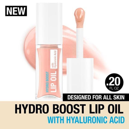 Neutrogena Hydro Boost Tinted Lip Oil with Hyaluronic Acid - Light Pink Shade, 0.2 Oz - Glossy Hydrating Moisture for Daily Lip Care