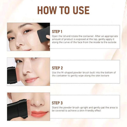 O'CHEAL Dual-Ended Long-Wear Lightweight Foundation and Contour Stick - Brightening Blemish Concealer for Face Contouring