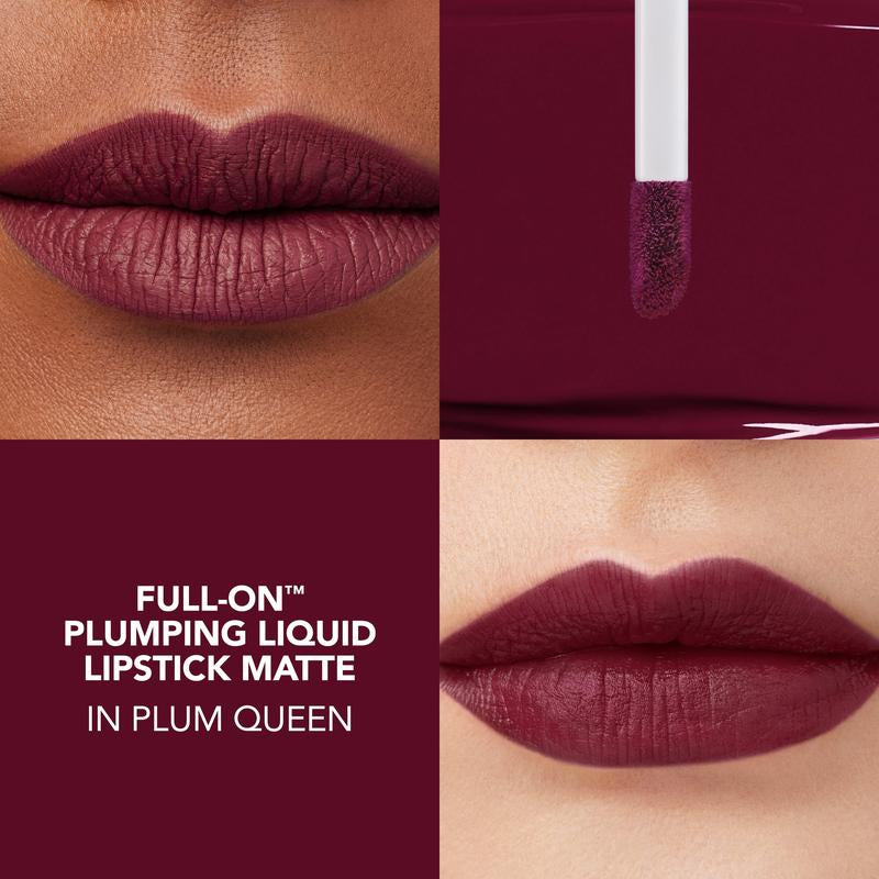 BUXOM Full-On Plumping Liquid Lipstick Matte - Long-Lasting Comfort with Hyaluronic Acid and Peptide Complex, Transfer-Proof Formula