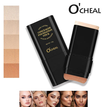 O'CHEAL Dual-Ended Long-Wear Lightweight Foundation and Contour Stick - Brightening Blemish Concealer for Face Contouring