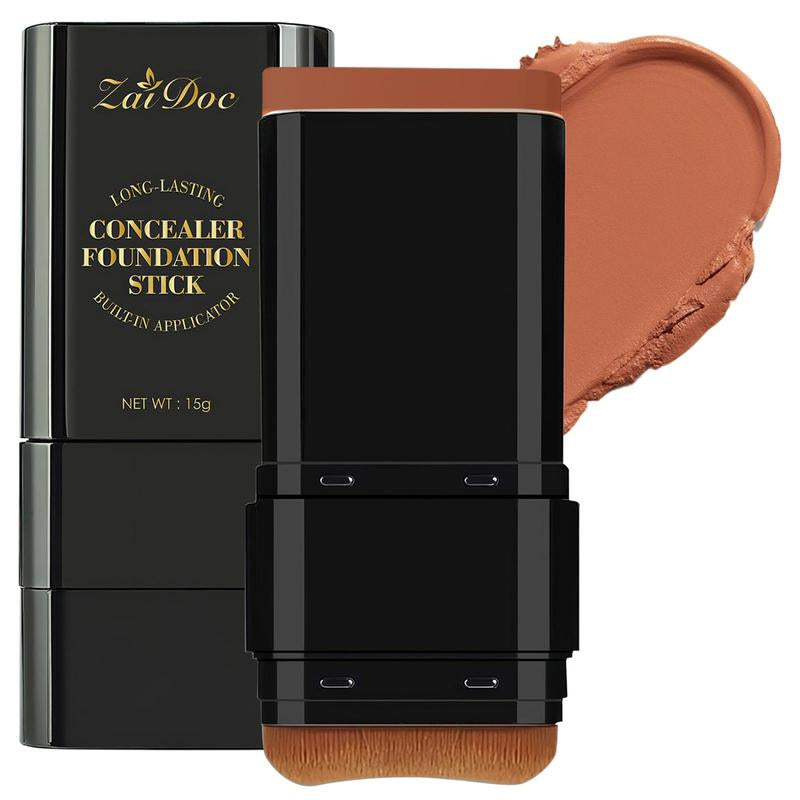 Long-Lasting Concealer Foundation Stick - 15g Lightweight Waterproof, Smudge-Proof, and Easy-Application Makeup Tool for Daily Flawless Skin