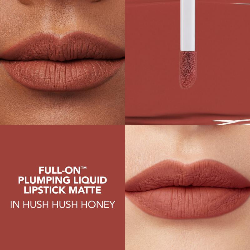 BUXOM Full-On Plumping Liquid Lipstick Matte - Long-Lasting Comfort with Hyaluronic Acid and Peptide Complex, Transfer-Proof Formula