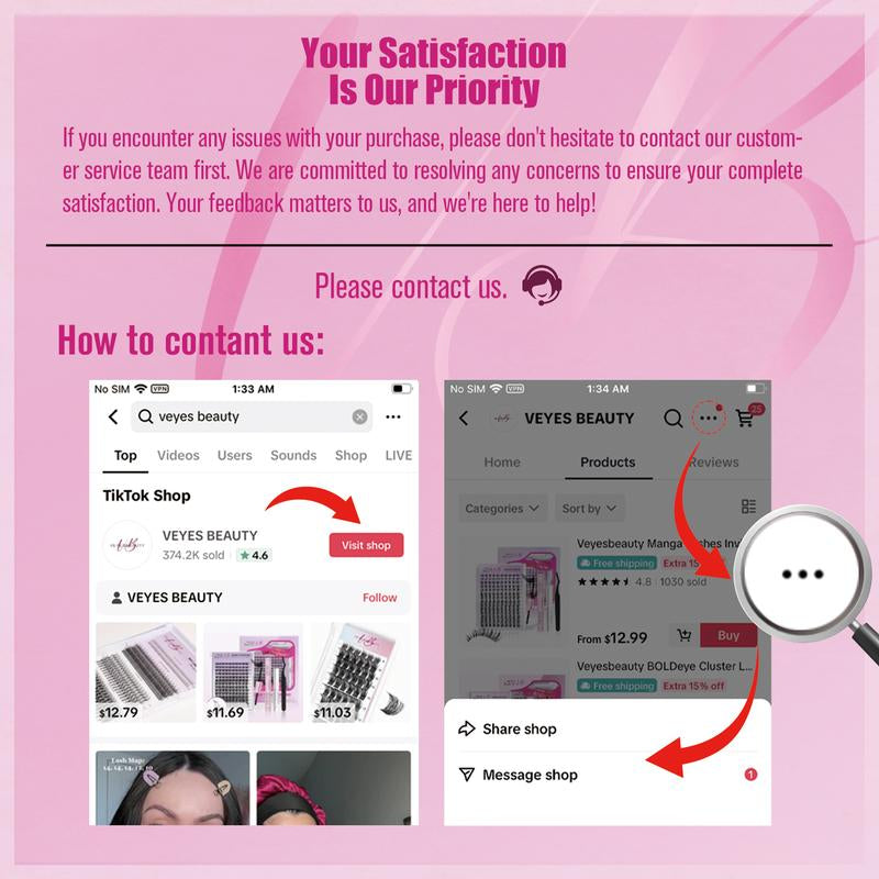 VEYESBEAUTY VB-Ribbon Cluster Individual Lash Extensions - Layered Wispy Faux Mink for Effortless DIY Application and Home Makeup