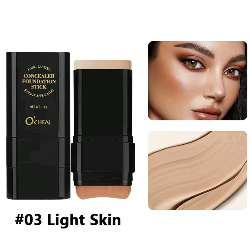 O'CHEAL Dual-Ended Long-Wear Lightweight Foundation and Contour Stick - Brightening Blemish Concealer for Face Contouring
