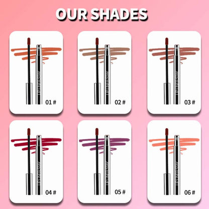 Merycode Peel-Off Lip Liner Pen – Long-Lasting, Smudge-Proof, Vegan & Cruelty-Free | Available in 6 Universal Shades for Enhanced Lip Definition & Semi-Permanent Makeup Gift