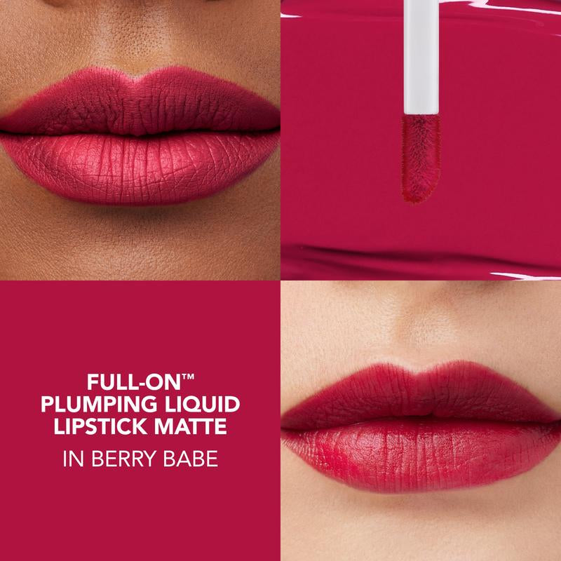 BUXOM Full-On Plumping Liquid Lipstick Matte - Long-Lasting Comfort with Hyaluronic Acid and Peptide Complex, Transfer-Proof Formula