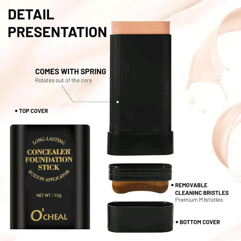 O'CHEAL Dual-Ended Long-Wear Lightweight Foundation and Contour Stick - Brightening Blemish Concealer for Face Contouring