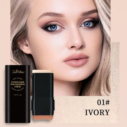 Long-Lasting Concealer Foundation Stick - 15g Lightweight Waterproof, Smudge-Proof, and Easy-Application Makeup Tool for Daily Flawless Skin