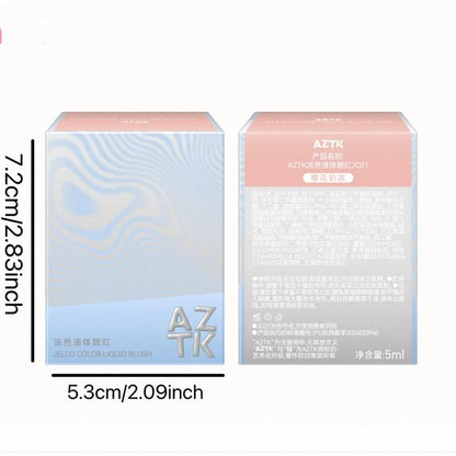 Aztk Liquid Blush - Long-Lasting Natural Glow Makeup for Daily Use, Available in Various Shades