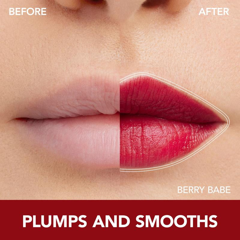 BUXOM Full-On Plumping Liquid Lipstick Matte - Long-Lasting Comfort with Hyaluronic Acid and Peptide Complex, Transfer-Proof Formula