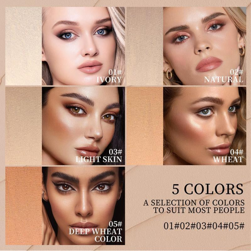 Professional Dual-Ended Foundation Concealer Stick with Built-In Brush - Multi-Use Concealer and Highlighter for Acne Marks and Flawless Nose Contouring