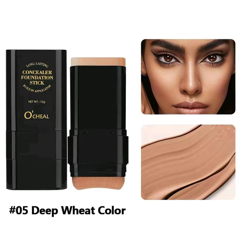 O'CHEAL Dual-Ended Long-Wear Lightweight Foundation and Contour Stick - Brightening Blemish Concealer for Face Contouring
