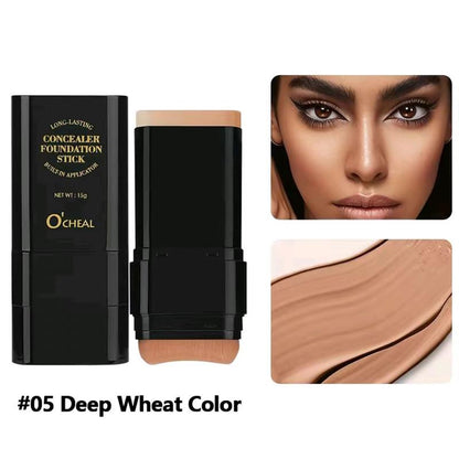 O'CHEAL Dual-Ended Long-Wear Lightweight Foundation and Contour Stick - Brightening Blemish Concealer for Face Contouring