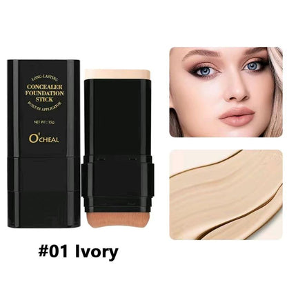 O'CHEAL Dual-Ended Long-Wear Lightweight Foundation and Contour Stick - Brightening Blemish Concealer for Face Contouring