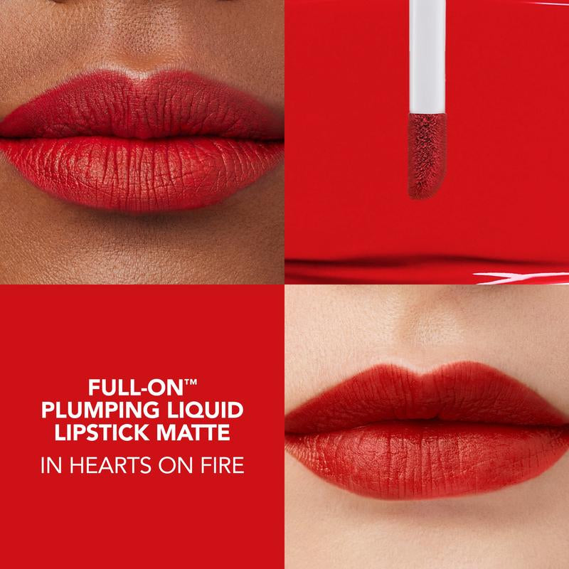 BUXOM Full-On Plumping Liquid Lipstick Matte - Long-Lasting Comfort with Hyaluronic Acid and Peptide Complex, Transfer-Proof Formula
