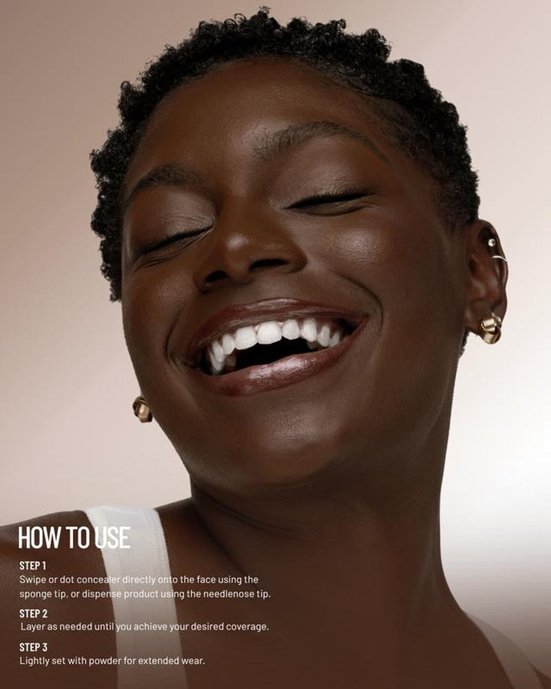 Bright Start Creamy Buildable Airbrush Concealer with Removable Sponge Applicator for a Flawless Finish