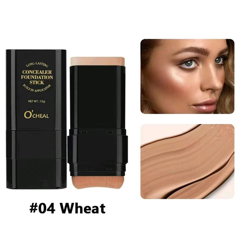 O'CHEAL Dual-Ended Long-Wear Lightweight Foundation and Contour Stick - Brightening Blemish Concealer for Face Contouring