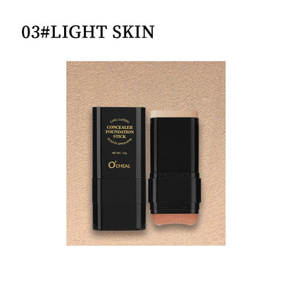 Autumn Freshness Dual-Ended Foundation Stick - 5 Shades, 2-in-1 Concealer & Highlighter for Flawless Skin, Long-Lasting Wear, Ideal Gift for Daily Use