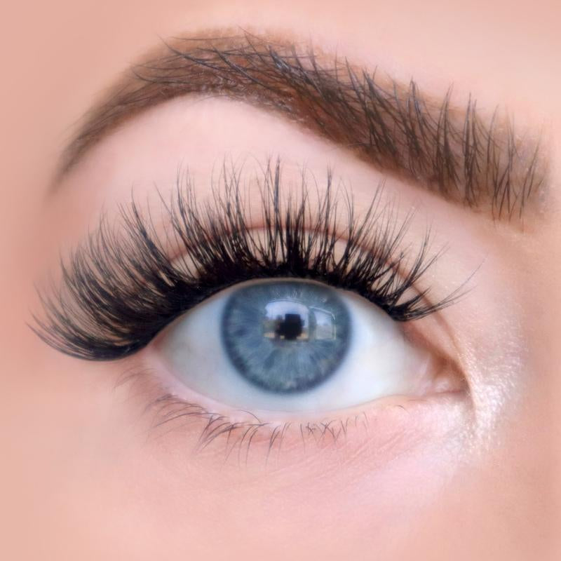 Flutterhabit Primrose Fluffy Cat Eye Cluster Lashes - DIY Lash Extensions, Medium Volume False Eyelashes, 6-Pair Set, Classic C Curl, Long-Wear Underlash Application for Cosmetic Makeup