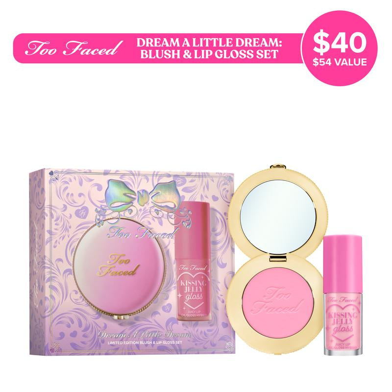 Too Faced Dream a Little Dream Gift Set: Cloud Crush Blush & Hydrating Kissing Jelly Lip Gloss