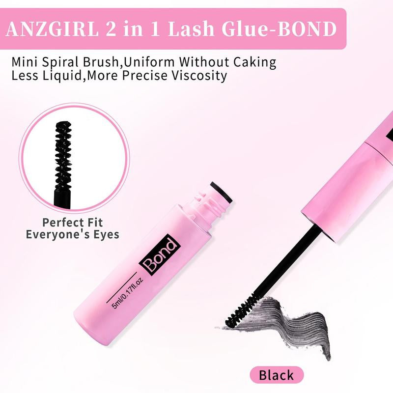 Eyelash Cluster Set - 200 Pieces DIY Eyelash Extension Kit with 30D Clusters, Bond, and Tweezers for Home Use, Ideal for Beginners and Valentine's Day Gifts, Lightweight and Natural Finish