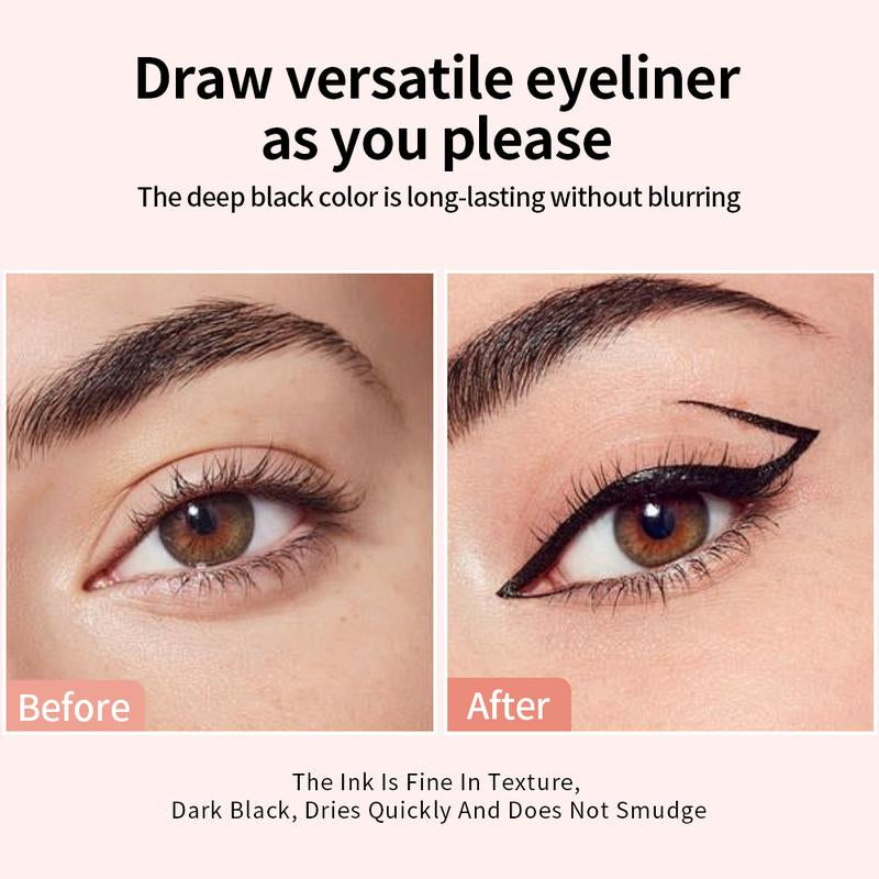 Rotating Wing Eyeliner Stamp - Dual-Ended Liquid Eyeliner Pen, Smudge-Proof and Sweat-Resistant, Precision Tip for Long-Lasting Cat Eye Application, Ideal for Beginners and Makeup Enthusiasts