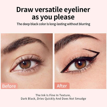Rotating Wing Eyeliner Stamp - Dual-Ended Liquid Eyeliner Pen, Smudge-Proof and Sweat-Resistant, Precision Tip for Long-Lasting Cat Eye Application, Ideal for Beginners and Makeup Enthusiasts