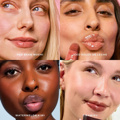 Tower 28 Lil' Softies Lip Treatment Set - Limited Edition Collection of 4 Mini Tubes Featuring New Shades Tiramisu and Iced Dulce De Leche - Moisturizing Lip Balms