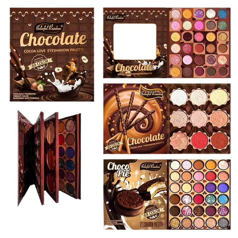Chocolate Cocoa Love Eyeshadow Palette - Highly Pigmented and Blendable Formulas with Elegant Chocolate-Inspired Designs for Versatile Makeup Looks - Safe and Premium Quality for Beauty Enthusiasts