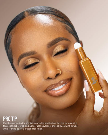 Bright Start Creamy Buildable Airbrush Concealer with Removable Sponge Applicator for a Flawless Finish
