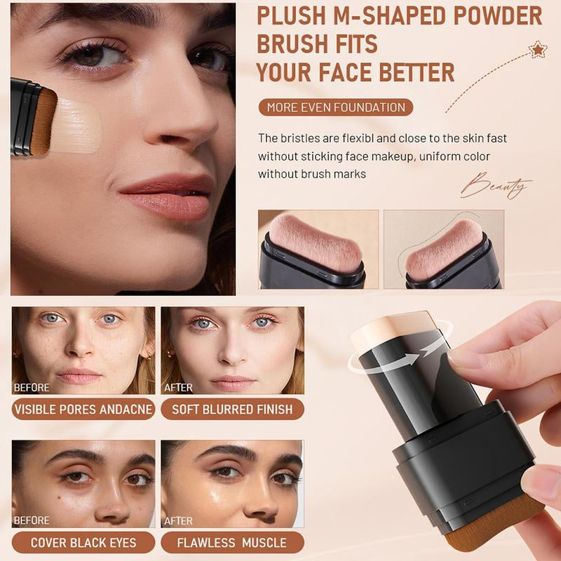 Long-Lasting Concealer Foundation Stick - 15g Lightweight Waterproof, Smudge-Proof, and Easy-Application Makeup Tool for Daily Flawless Skin