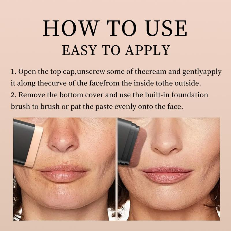 Autumn Freshness Dual-Ended Foundation Stick - 5 Shades, 2-in-1 Concealer & Highlighter for Flawless Skin, Long-Lasting Wear, Ideal Gift for Daily Use