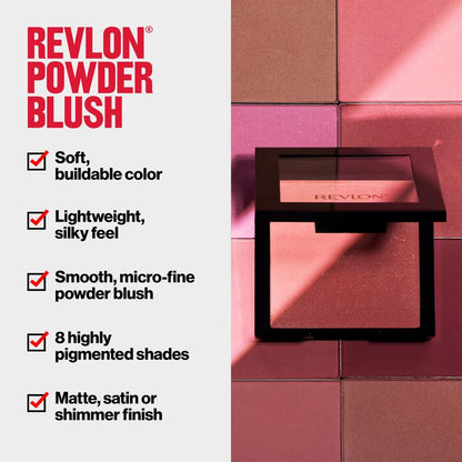 Revlon Buildable Powder Blush for a Flawless, All-Day Fresh Look in Perfect Shades