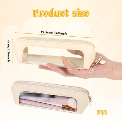 Portable Makeup Brush Organizer with Zipper: Ideal for Cosmetics, Stationery, and Travel