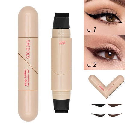 Rotating Double-Ended Eyeliner Pen – Long-Lasting Eyeliner Stamp Tool for Women and Girls, Professional Eye Makeup Accessory