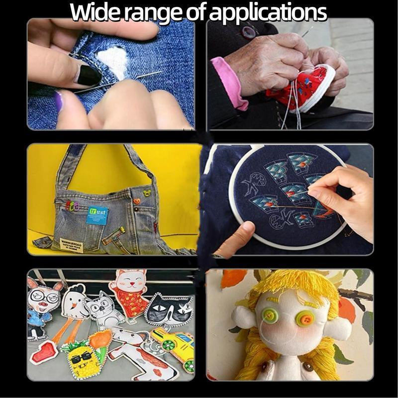 39-Piece Premium Steel Needles Set for Quilting and Sewing - Long and Thin Handmade Needles Kit for DIY Projects