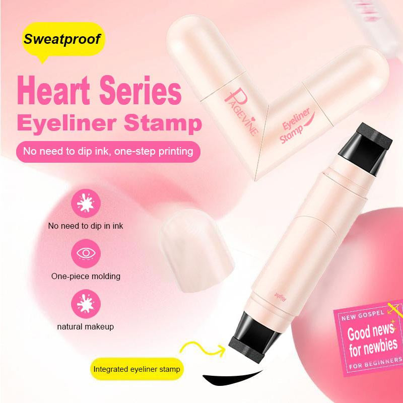 Dual-Head Rotating Eyeliner Stamp Pen - Quick-Dry, Long-Lasting, Smudge-Proof Design for Effortless Cat Eye and Winged Lines - Perfect for Holiday Gifting